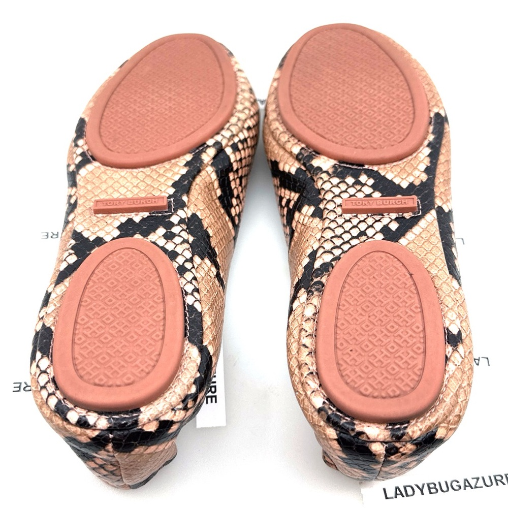 NWOB Tory Burch Minnie Travel Ballet Flat Embossed Leather Size:7.5 w/dust bag - Picture 8 of 9